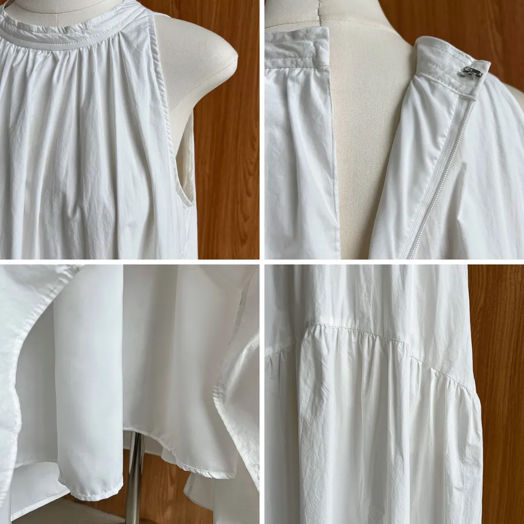 无袖挂脖大摆连衣裙 Elegant Relaxed Sleeveless Halter Neck Dress