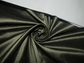 100% PURE SILK DUPION FABRIC Green x Black COLOR 54" wide DUP2[9]