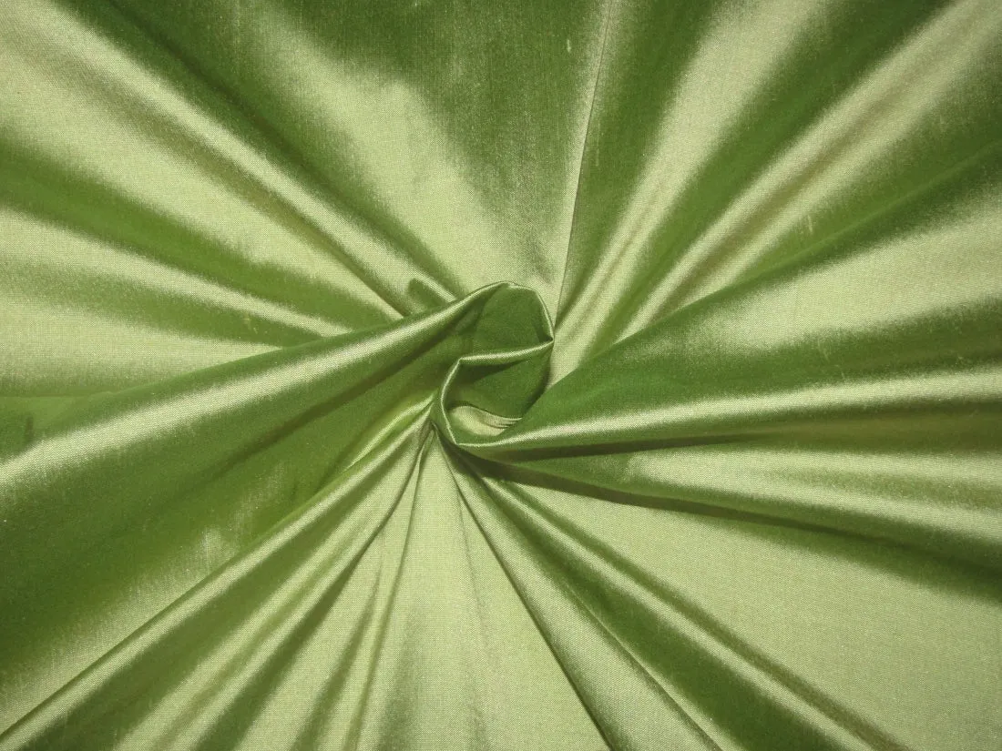 100% PURE SILK DUPIONI FABRIC GOLDEN OLIVE GREEN color 54" wide DUP206[2]