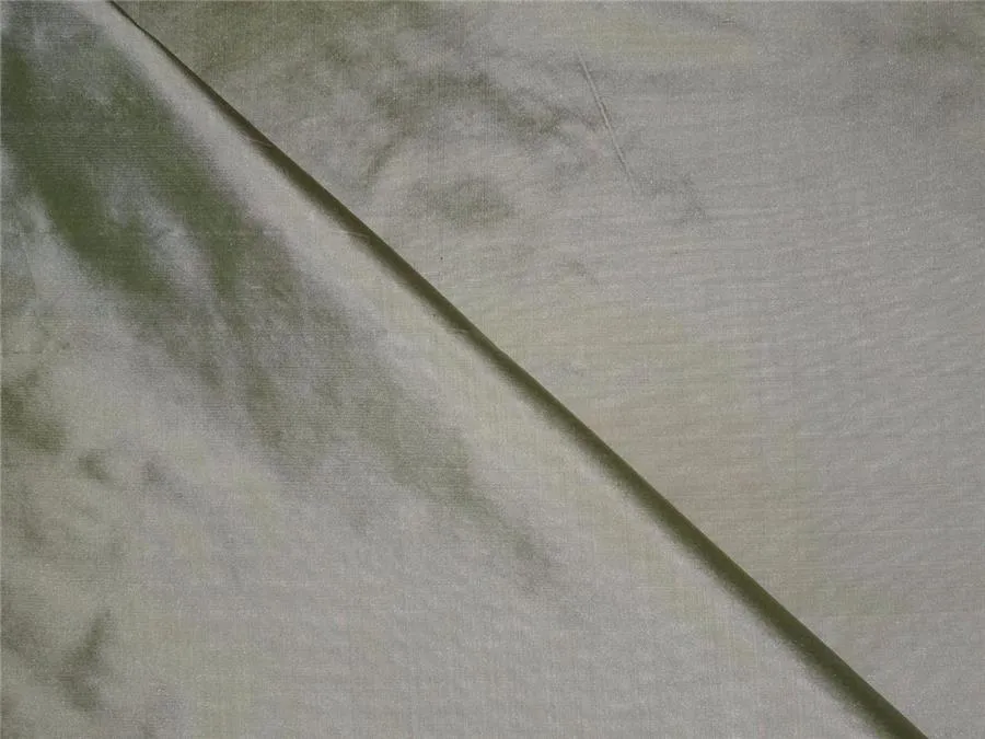 100% PURE SILK DUPIONI FABRIC GOLDEN OLIVE GREEN color 54" wide DUP206[2]