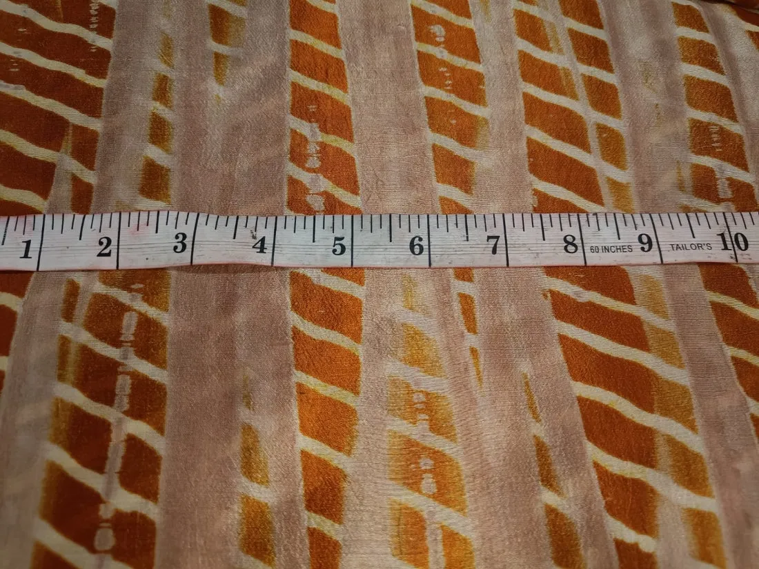 100%  SILK Dupioni FABRIC Tie Dye prints 3D/4D 44" wide in two prints[12343/44]