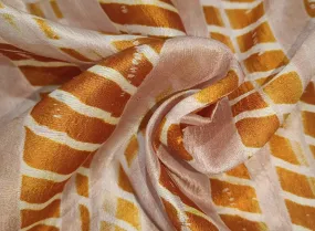 100%  SILK Dupioni FABRIC Tie Dye prints 3D/4D 44" wide in two prints[12343/44]