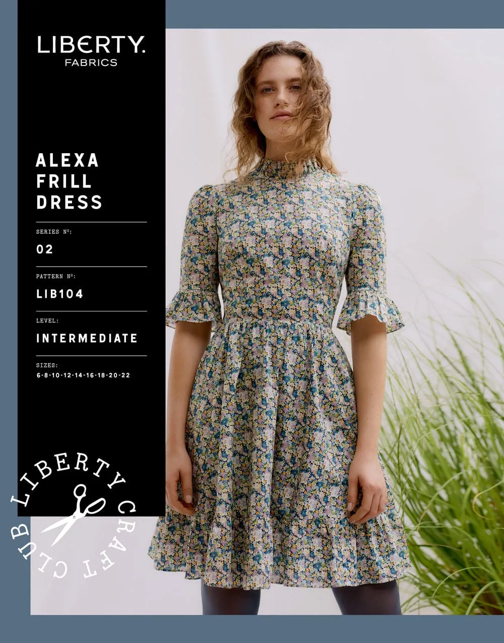 Alexa Frill Dress Sewing Pattern, Liberty Fabrics