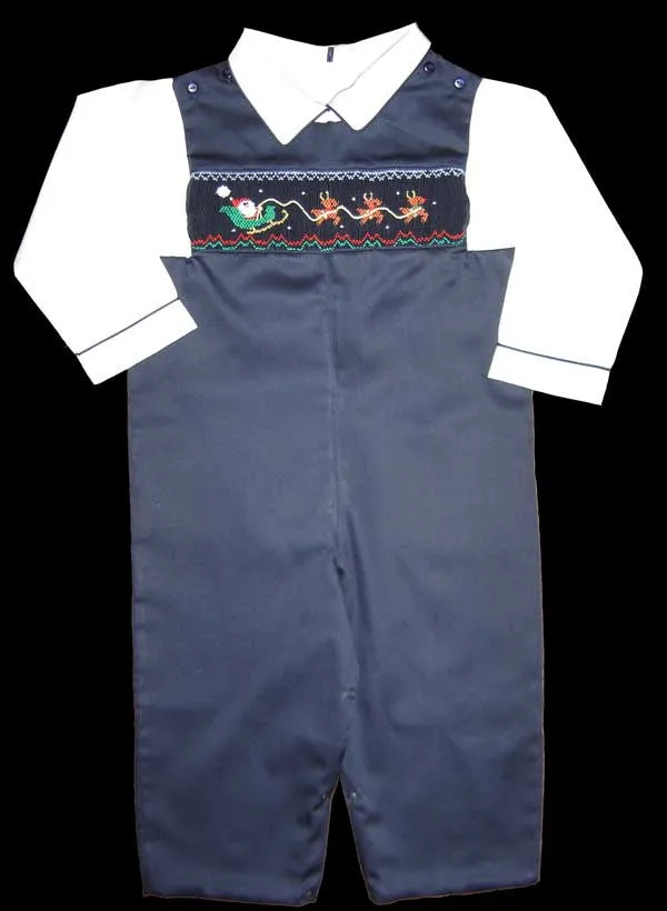 Baby Boys Christmas Smocked Overalls – Free with $200 Purchase!