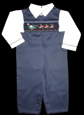 Baby Boys Christmas Smocked Overalls – Free with $200 Purchase!