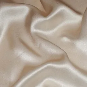 Champagne Beige Famous Designer Silk Blend Crepe Back Satin Fabric