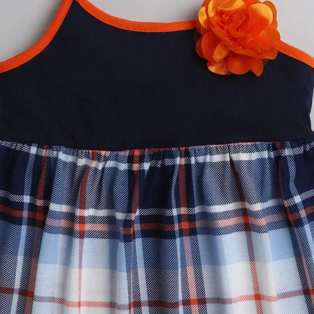 Checkered Printed Strap Dress