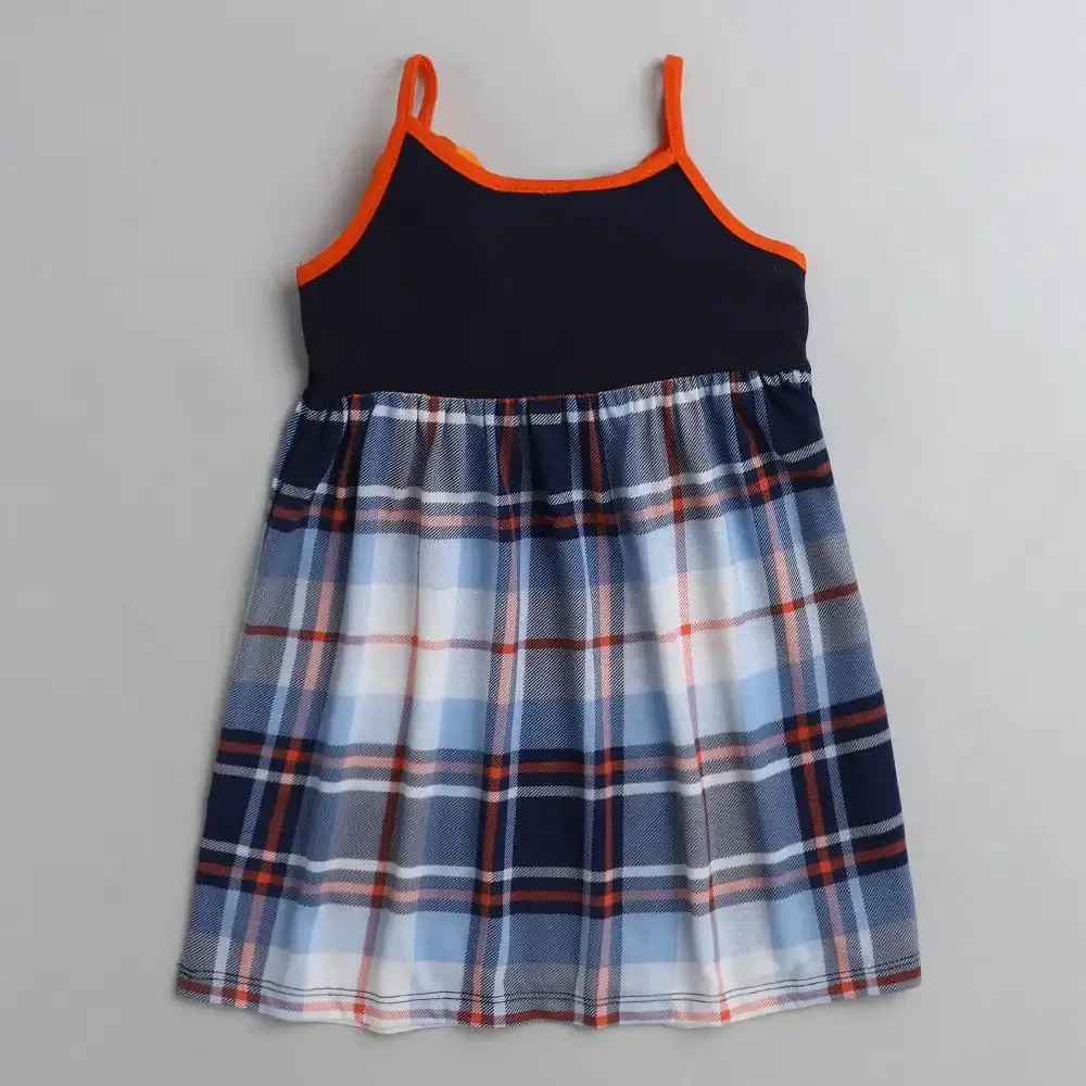 Checkered Printed Strap Dress