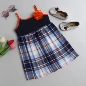 Checkered Printed Strap Dress