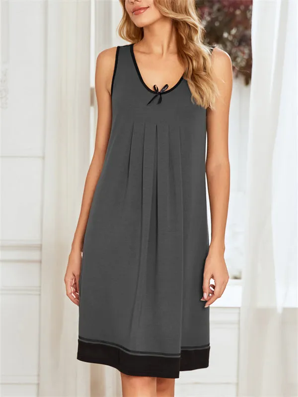 Colorblock Bow Tie Lounge Dress