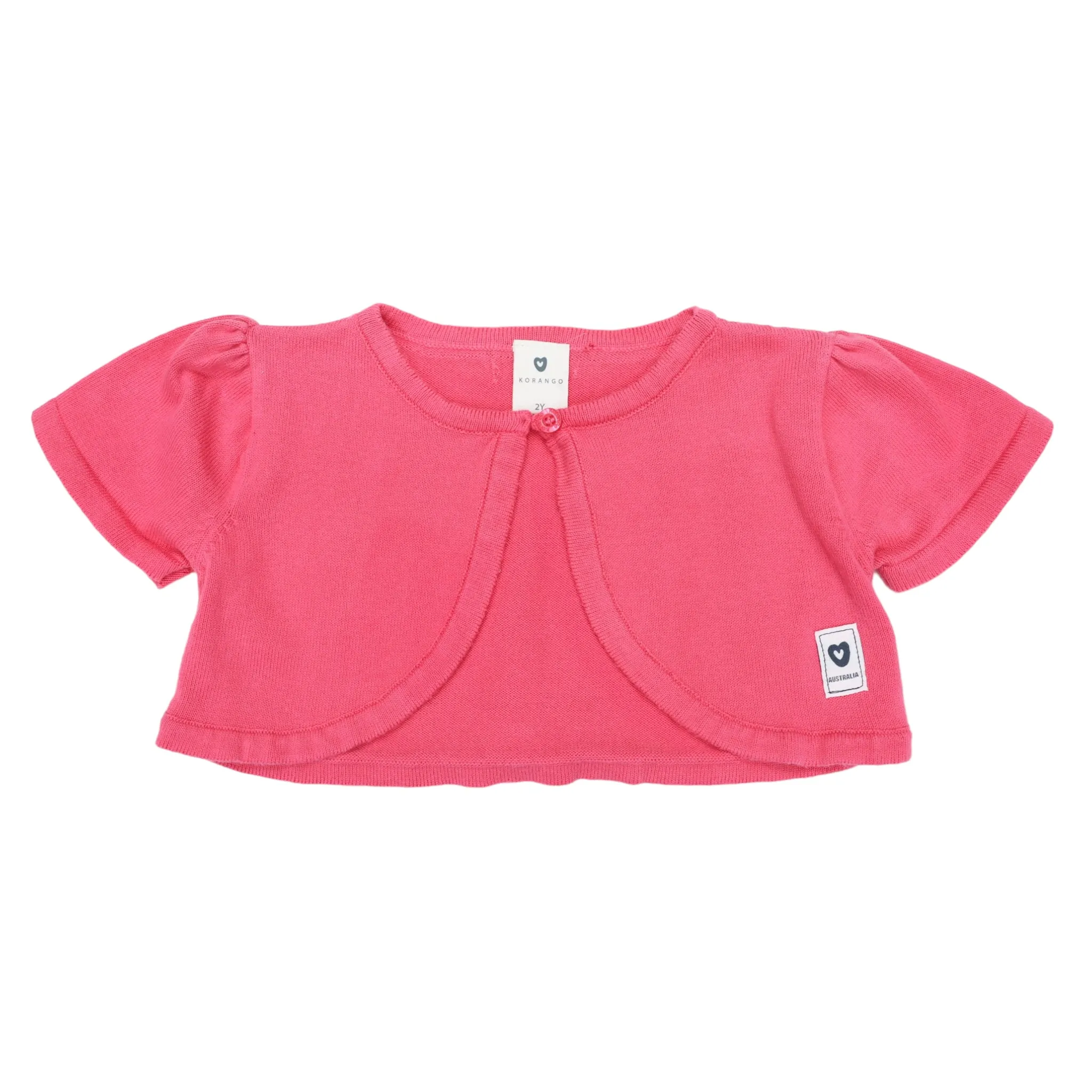 Crop Knit Cardigan Rose Pink