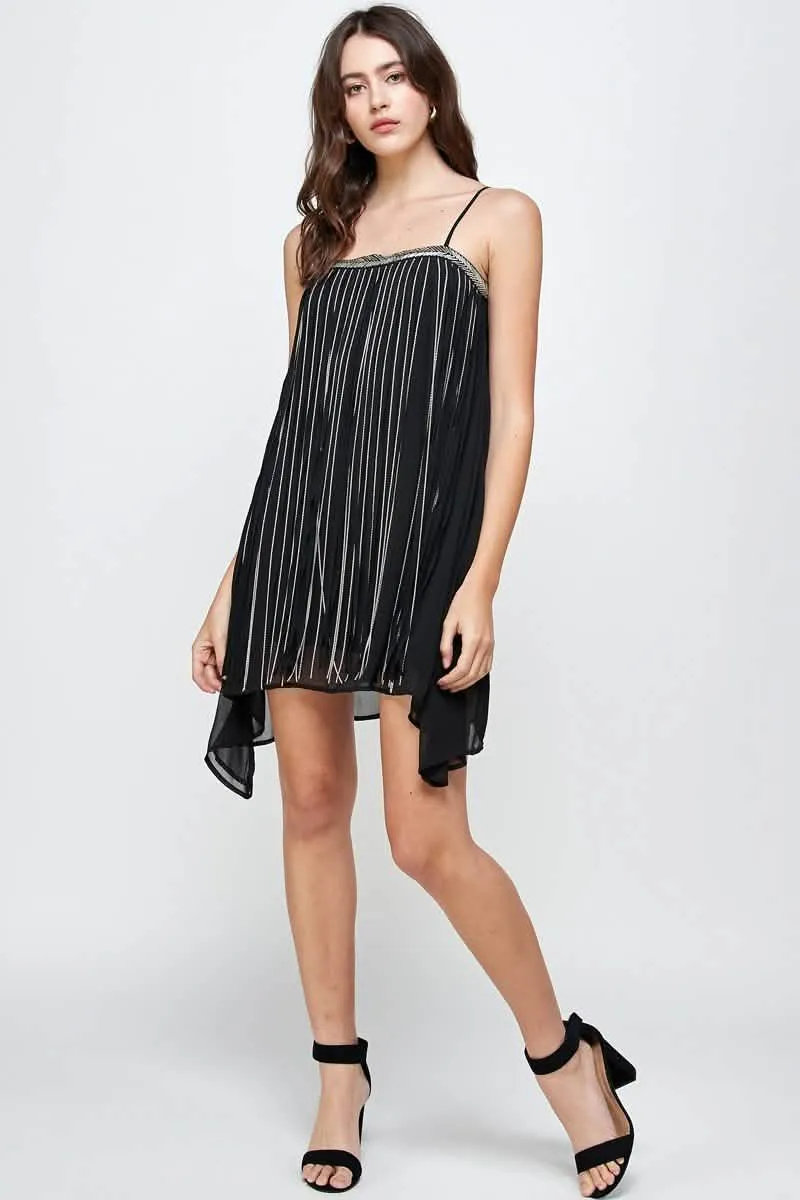 Dazzling Fringe Metallic Mini Dress