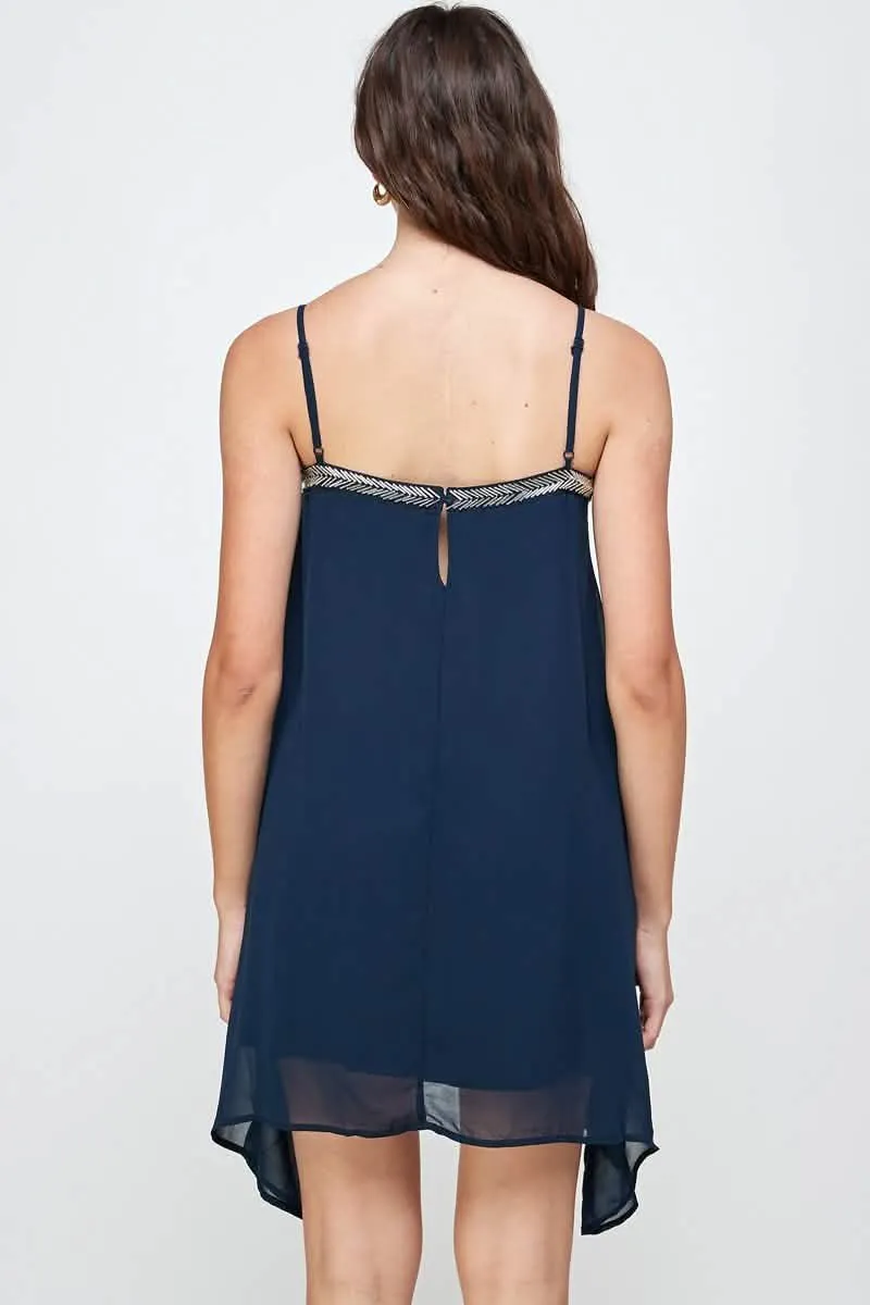Dazzling Fringe Metallic Mini Dress