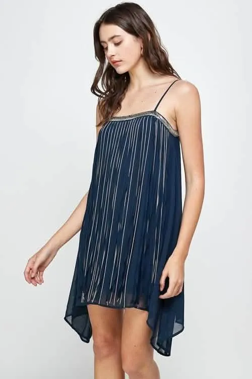 Dazzling Fringe Metallic Mini Dress