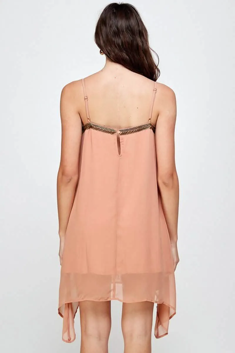 Dazzling Fringe Metallic Mini Dress