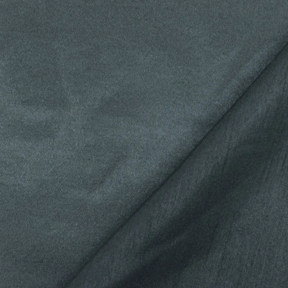 Deep Pearl Gray Solid Poly Antique Satin Woven Fabric