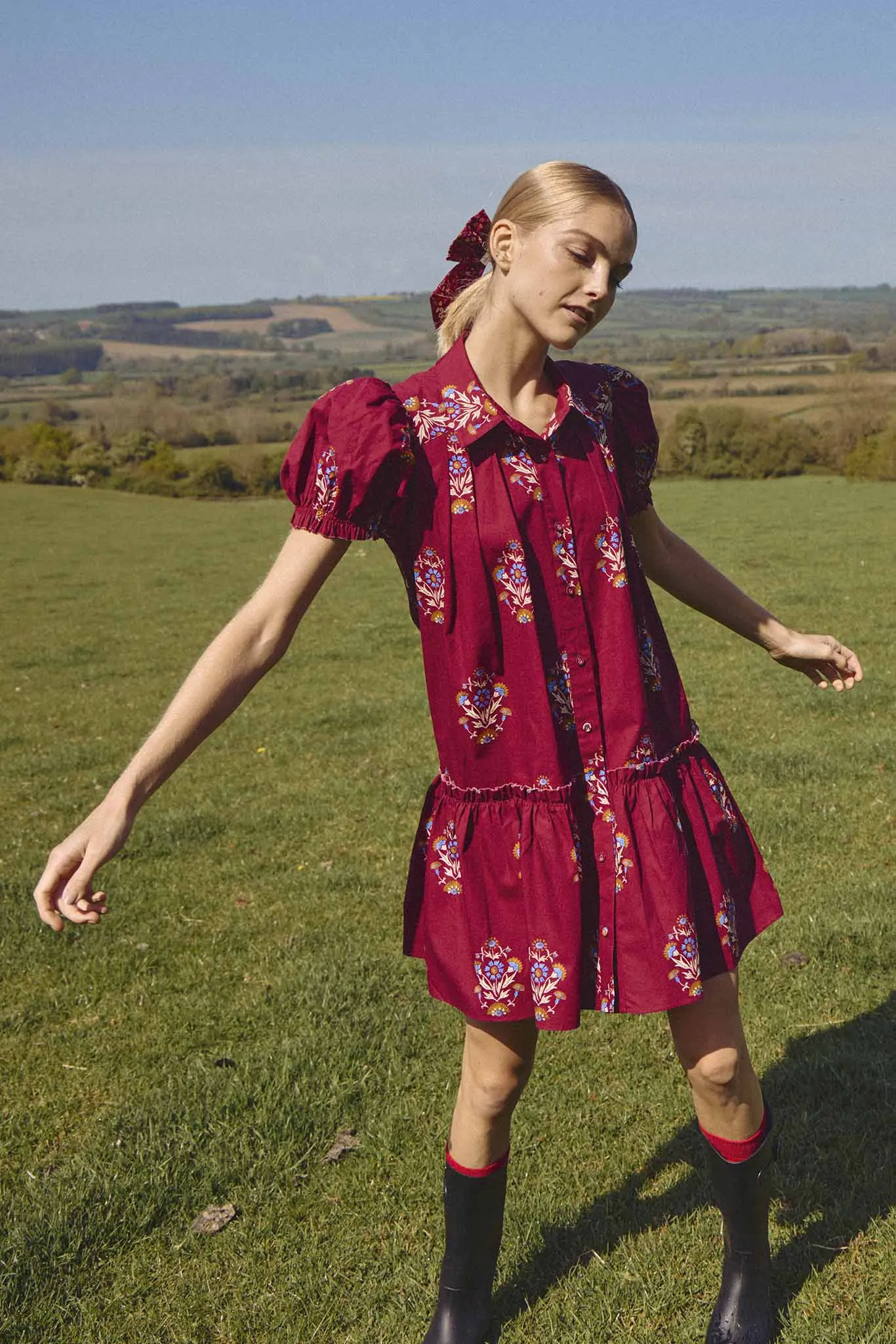 Drifter Mini Dress ~ Mulberry Fleur