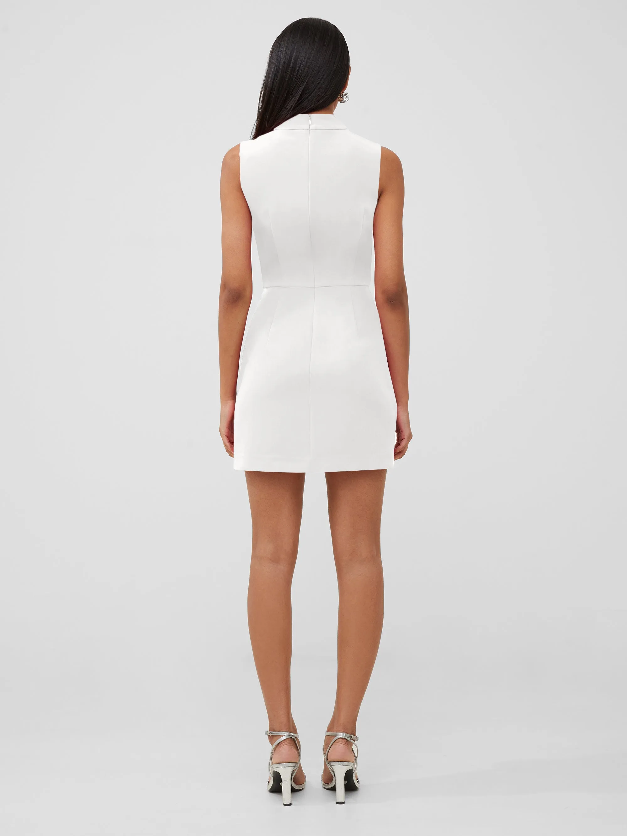 Echo Crepe Mock Neck Mini Dress