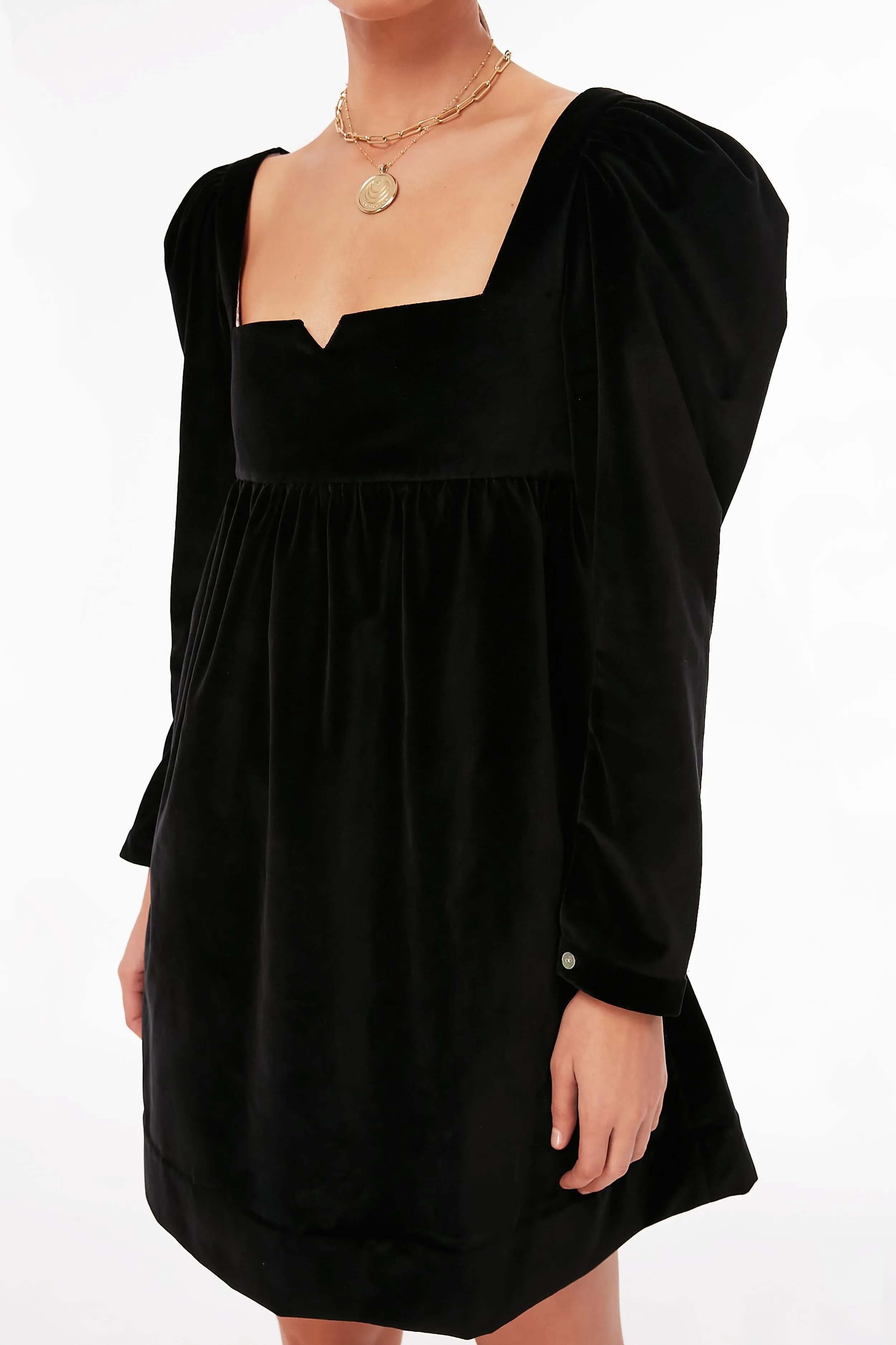 Eva Onyx Velvet Dress