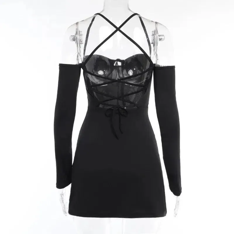 Evelin Lace Up Mini Dress