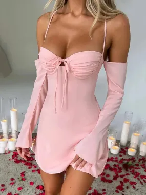 Evelin Lace Up Mini Dress