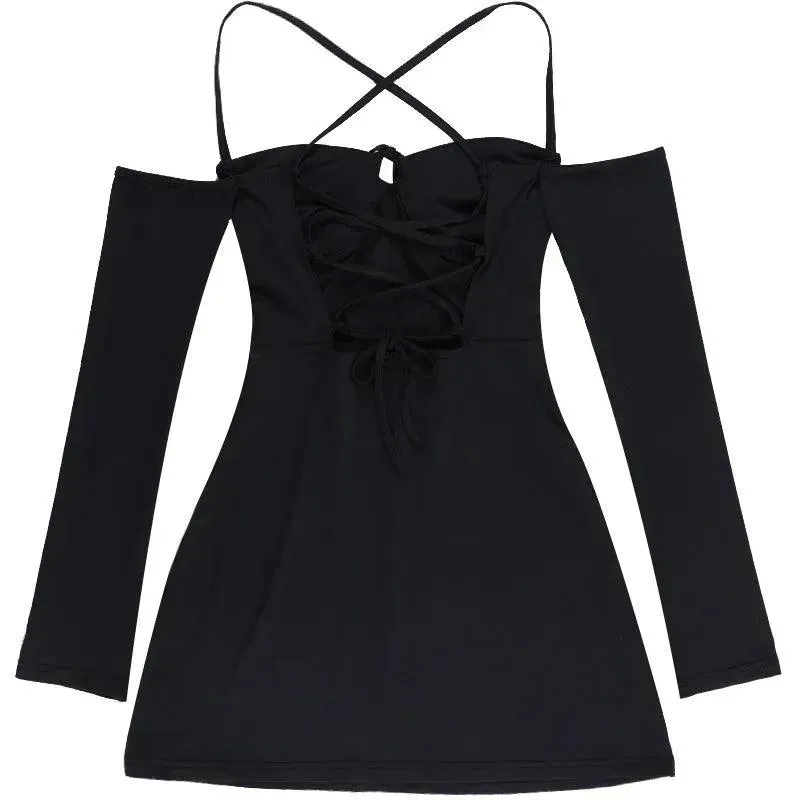 Evelin Lace Up Mini Dress
