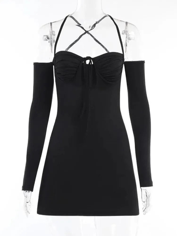 Evelin Lace Up Mini Dress