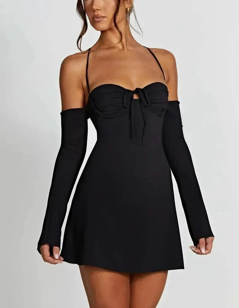 Evelin Lace Up Mini Dress