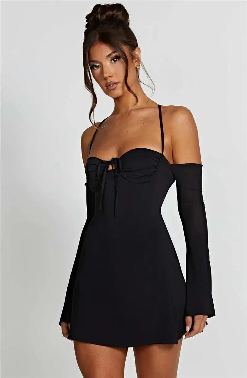 Evelin Lace Up Mini Dress