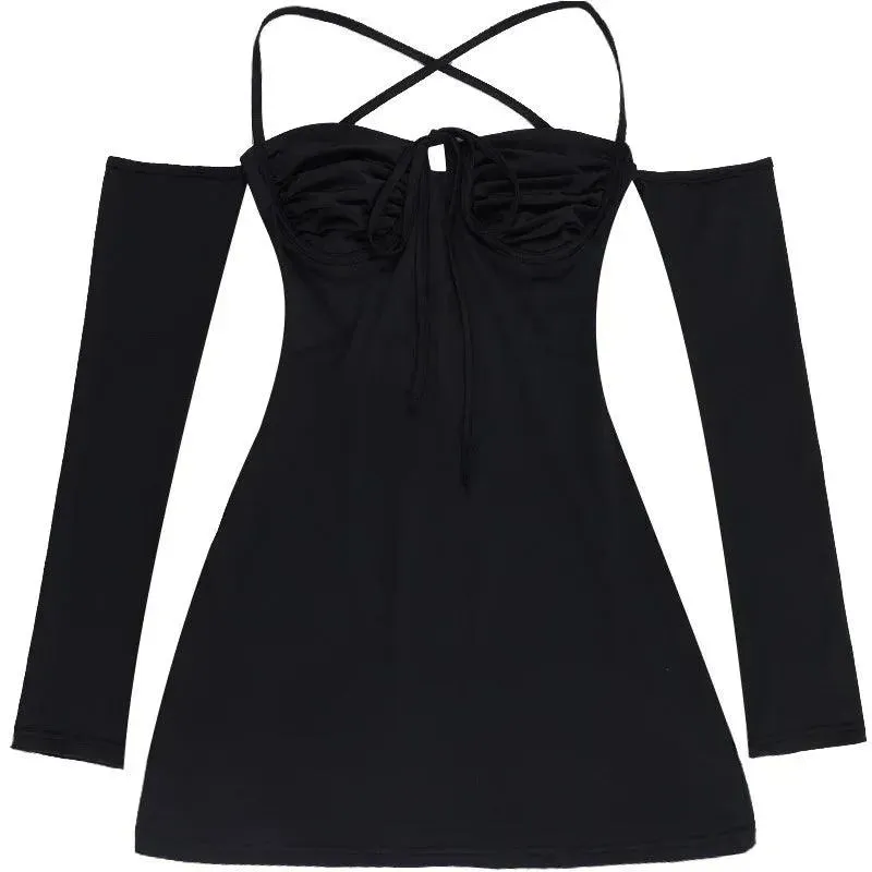 Evelin Lace Up Mini Dress