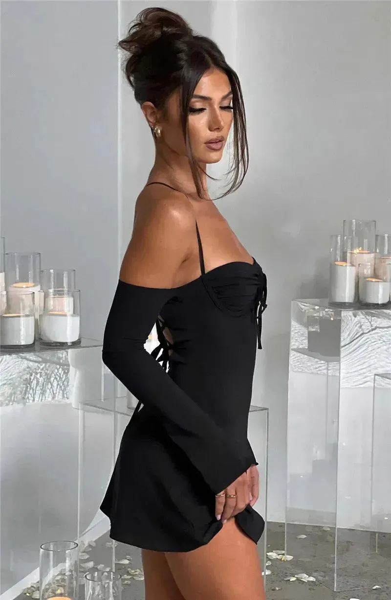 Evelin Lace Up Mini Dress