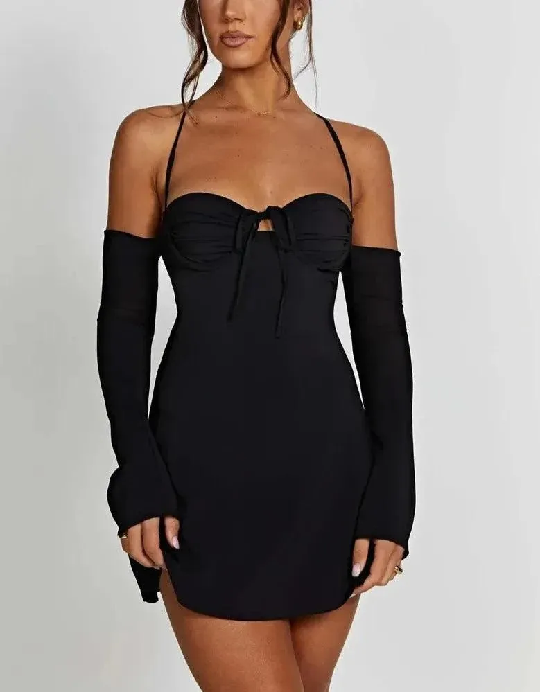 Evelin Lace Up Mini Dress