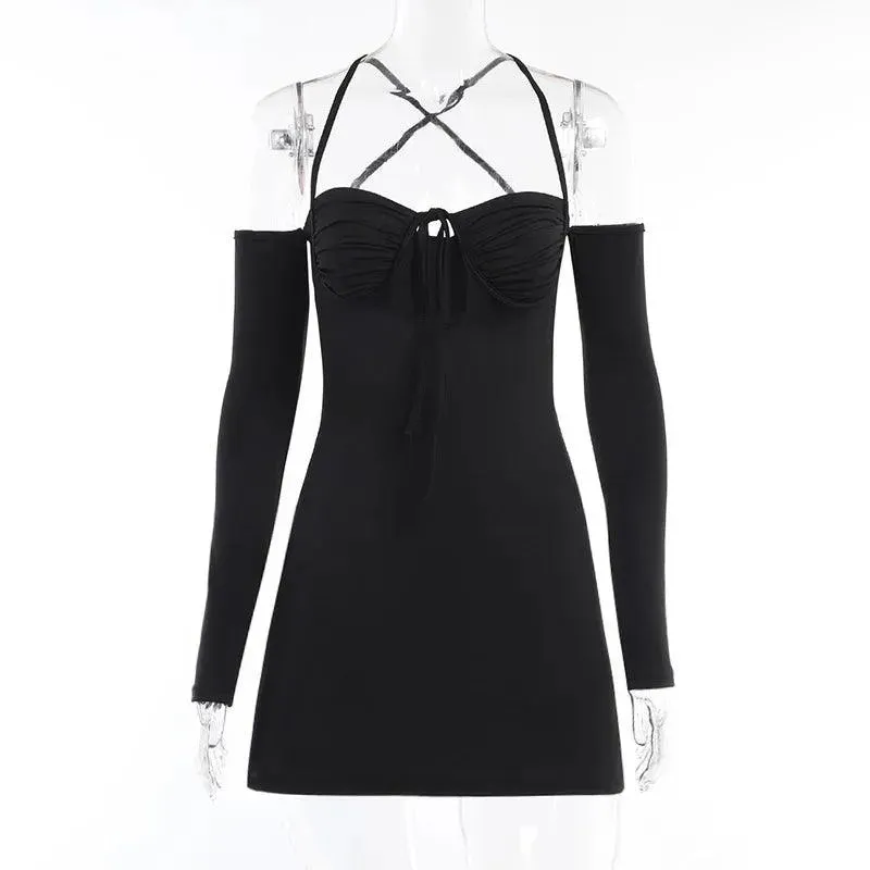 Evelin Lace Up Mini Dress