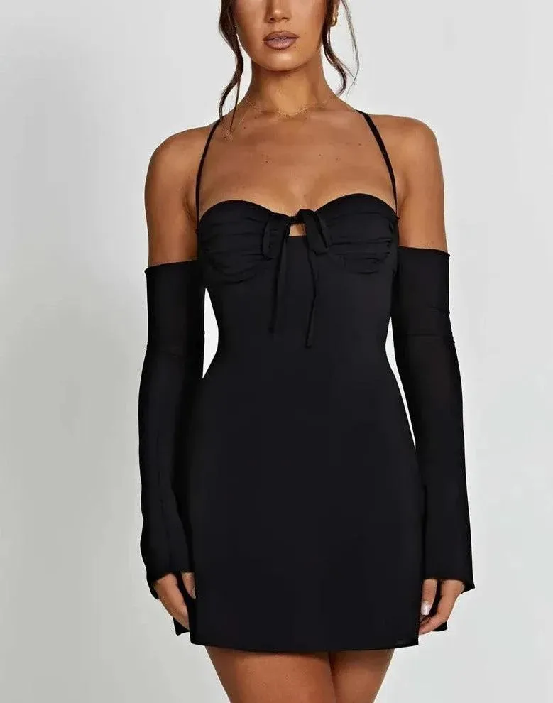 Evelin Lace Up Mini Dress