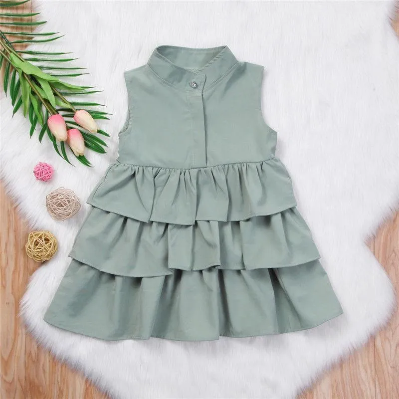 Fashionable Simple Solid Color Sleeveless Dress - GlamzLife