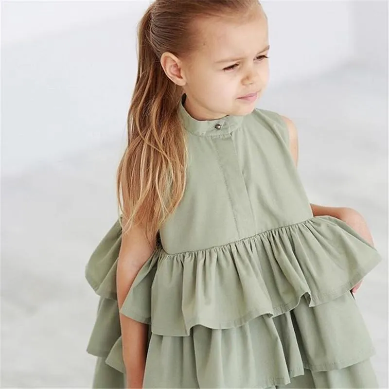 Fashionable Simple Solid Color Sleeveless Dress - GlamzLife