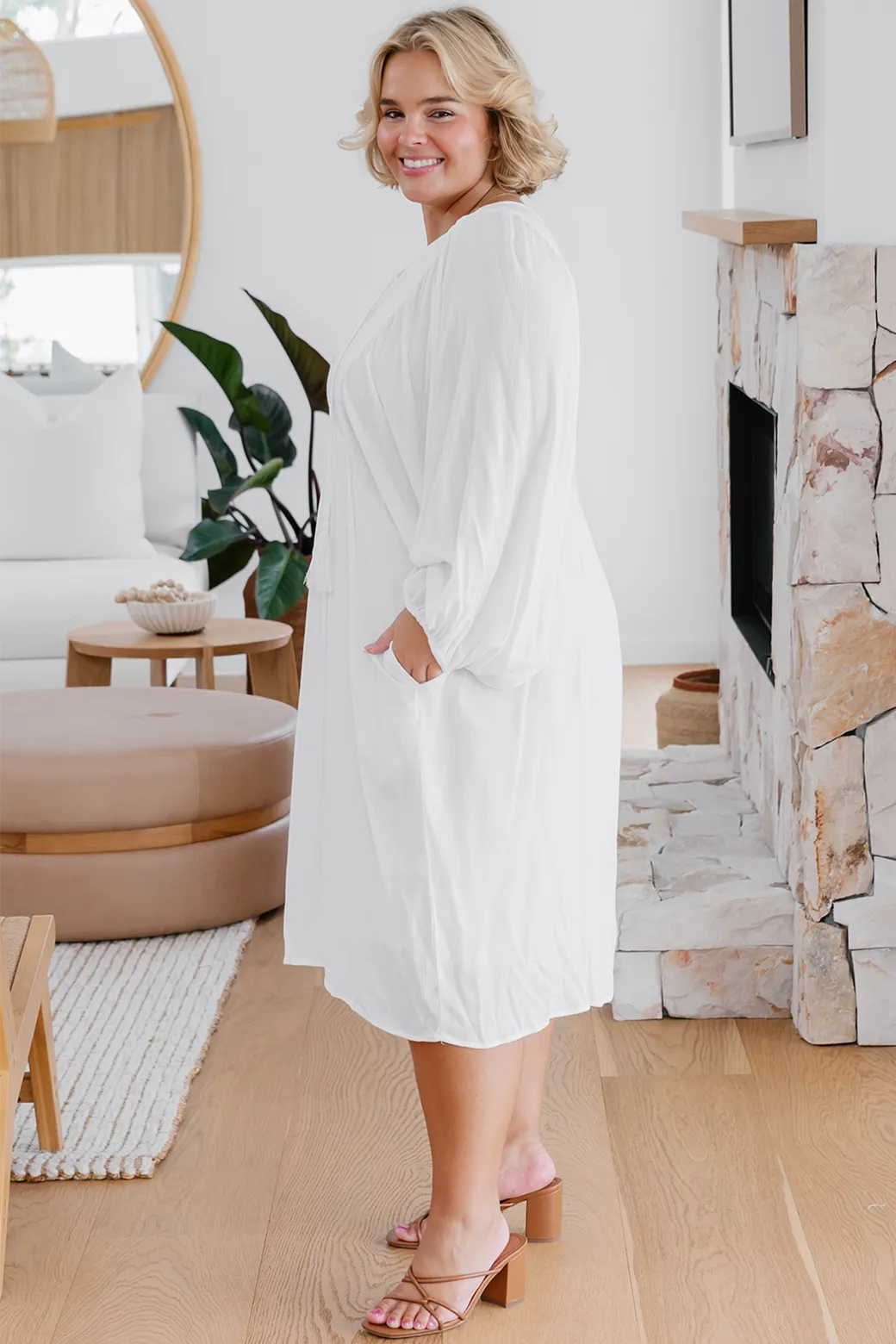FINAL SALE | Sass Rava Boho Mini Dress White