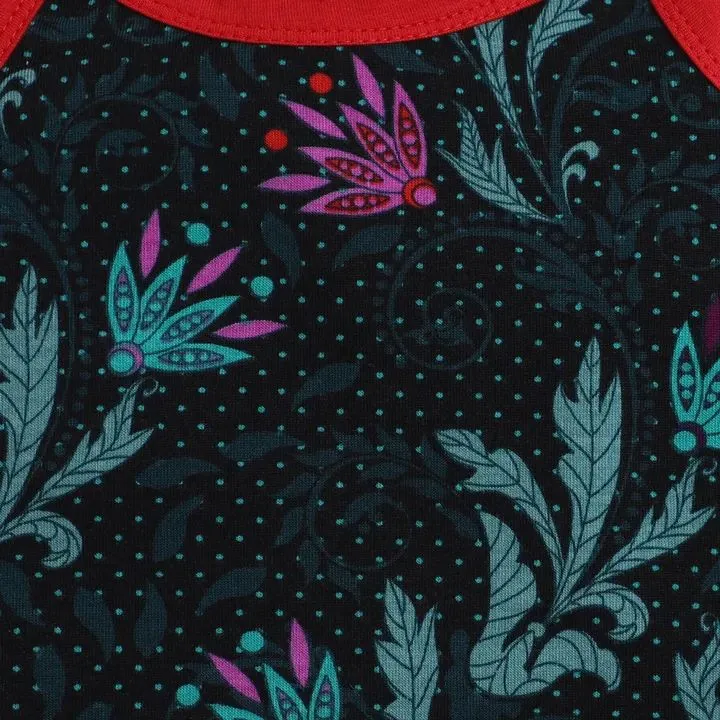 Floral and Polka Closed Strap Dress
