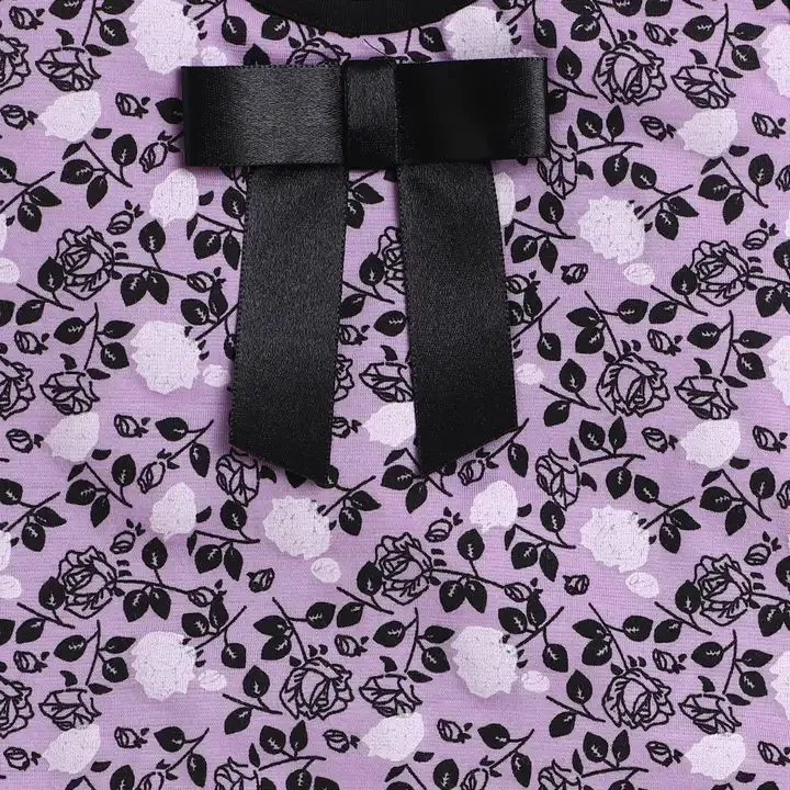 Floral Printed Dress - Purple