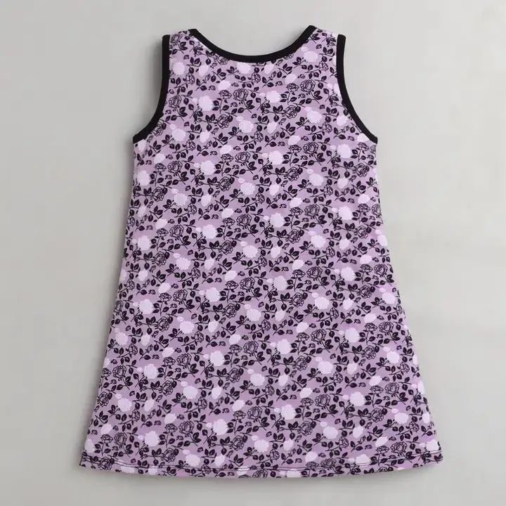 Floral Printed Dress - Purple