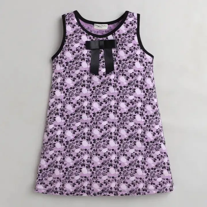 Floral Printed Dress - Purple