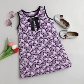 Floral Printed Dress - Purple