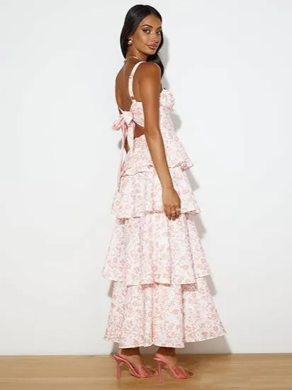 Floral Printed Sleeveless Maxi Dress