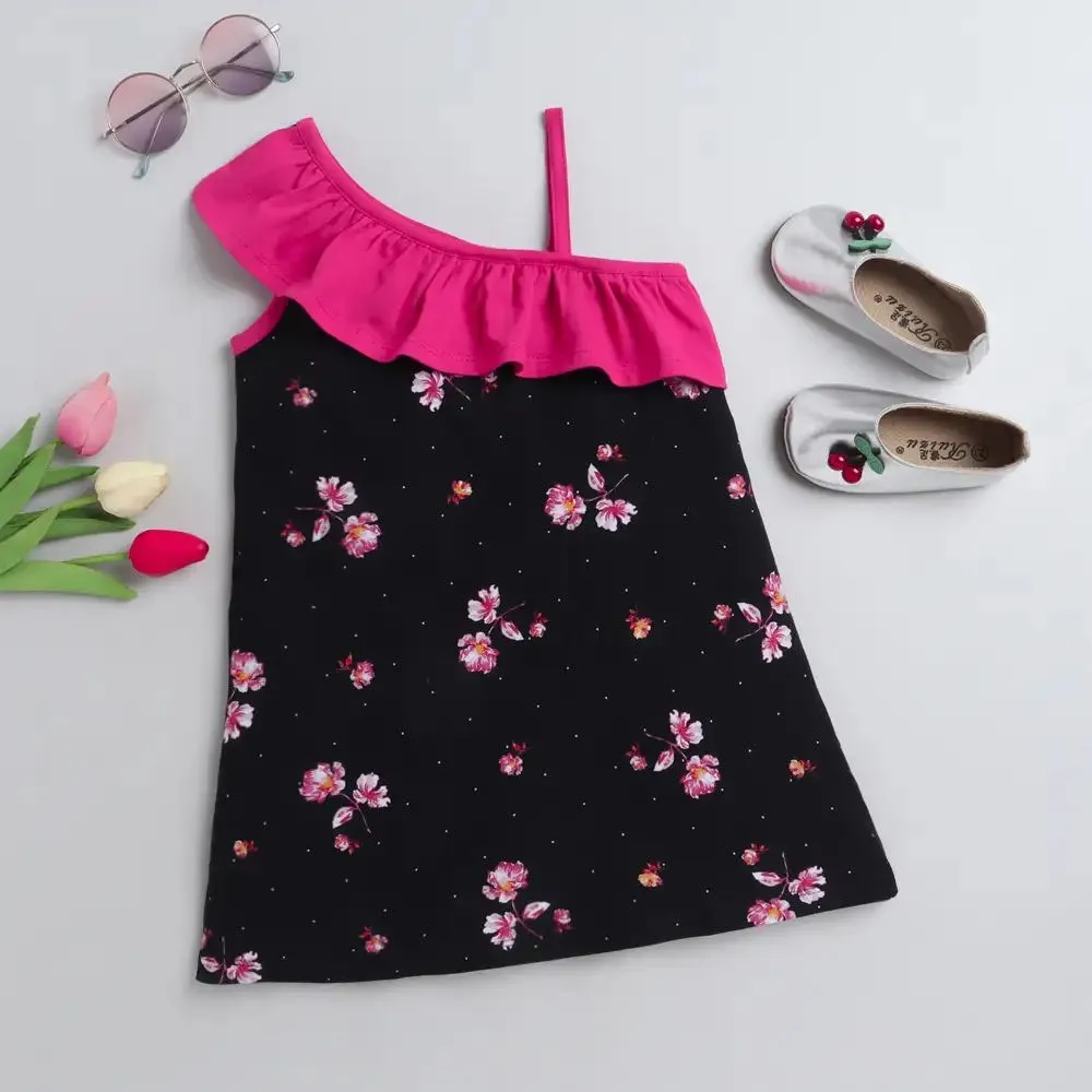 Floral with Front Frill Dress