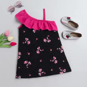 Floral with Front Frill Dress