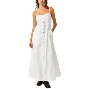 Free People Womens Just Jill Denim Long Maxi Dress