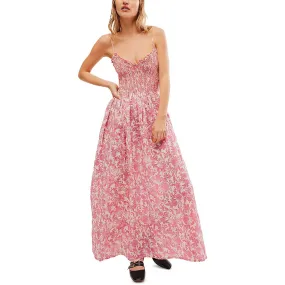 Free People Womens Printed Ruffled Maxi Dress