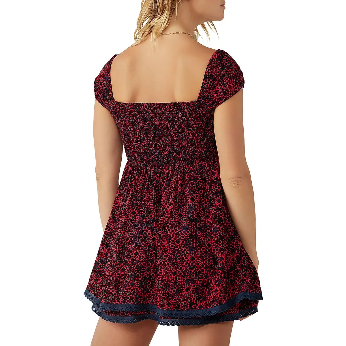 Free People Womens Tabitha Printed Short Mini Dress