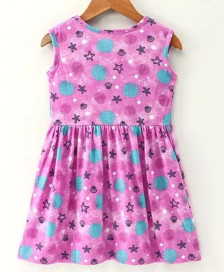 Front Frill with Bow Sea Shell Dress