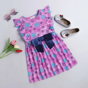 Front Frill with Bow Sea Shell Dress